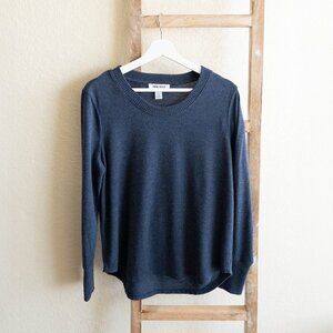 NINE WEST SLATE BLUE CREWNECK SWEATER TOP SZ L